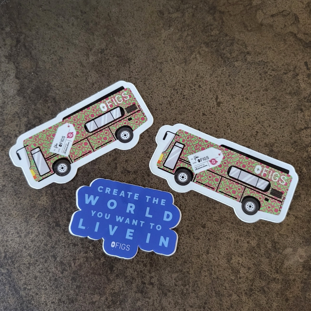Bundle Of 3 FIG Scrub Stickers
